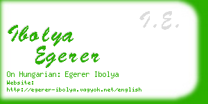 ibolya egerer business card